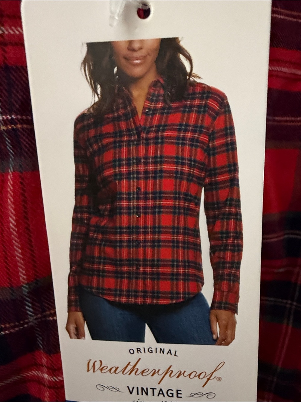 Lucky Brand Red and Black Plaid Button-Down Shirt